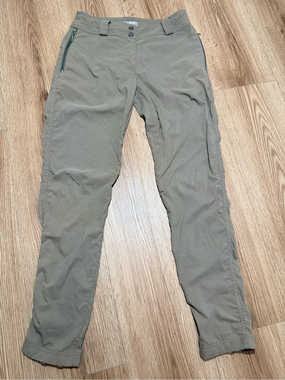 Anatomie Khaki Travel Pants Women's XS Slim Zip Ankle Stretch Hiking Golf